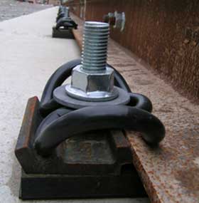 SKL clip rail fastening system in use