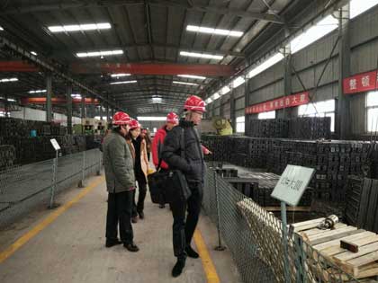 Indonesia clients visit rail clamp in stock