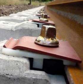 Nabala clip rail fastening system in use