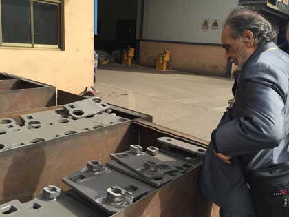 Pakistan customer visit our rail fastening factory