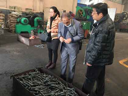 Pakistan customer visit our rail fastening factory