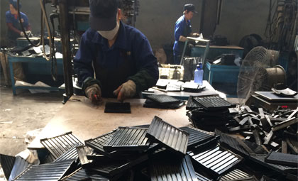 rail pad processing