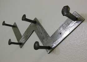 railroad spike coat rack