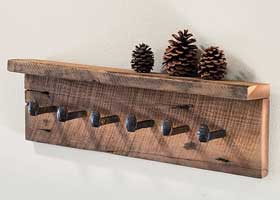 railroad tie coat rack