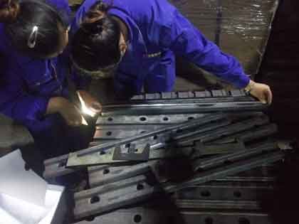 railway fish plates inspection