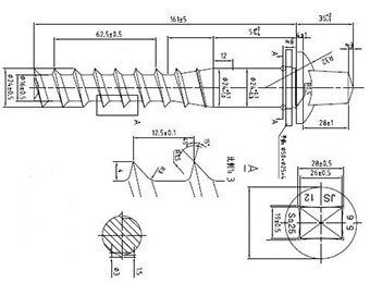 screw spike in skl14 railway fastening system