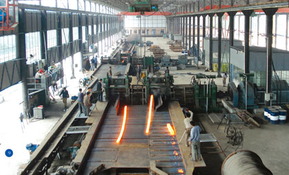 steel rolling workshop